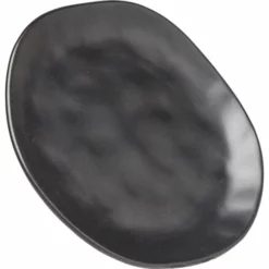 Kare Design Assiettes Plates Assiette Plate En Grès Noir D20 - Lot De 4 -Assiettes Soldes Magasin assiette plate en gres noir d20 lot de 4 4