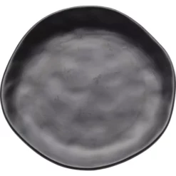 Kare Design Assiettes Plates Assiette Plate En Grès Noir D26 - Lot De 4 -Assiettes Soldes Magasin assiette plate en gres noir d26 lot de 4 3