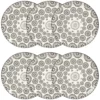 Maisons Du Monde Vaisselle De Noël Assiette Plate En Grès Noir Et Blanc Imprimé - Lot De 6