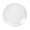 Maisons Du Monde Assiettes Plates Assiette Plate En Grès Rose Blanc Et Doré - Lot De 4