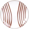 Maisons Du Monde Assiettes Plates Assiette Plate En Porcelaine à Rayures Marron - Lot De 6