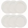 Maisons Du Monde Vaisselle De Noël Assiette Plate En Porcelaine Blanche - Lot De 6