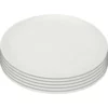 Kare Design Assiettes Plates Assiette Plate En Porcelaine Blanche D29 - Lot De 6
