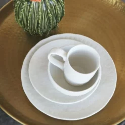 Kare Design Assiettes Plates Assiette Plate En Porcelaine Blanche D29 - Lot De 6 -Assiettes Soldes Magasin assiette plate en porcelaine blanche d29 lot de 6 4