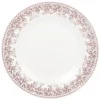 Maisons Du Monde Assiettes Plates Assiette Plate En Porcelaine Blanche Motif Végétal Gris - Lot De 6
