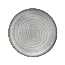 Sibo Homeconcept Assiettes Plates Assiette Plate En Porcelaine Gris 23 Cm - Lot De 3