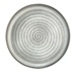 Sibo Homeconcept Assiettes Plates Assiette Plate En Porcelaine Gris 28 Cm - Lot De 2