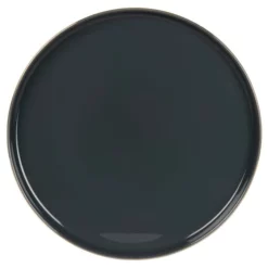 Maisons Du Monde Assiettes Plates Assiette Plate En Porcelaine Grise Et Dorée - Lot De 6