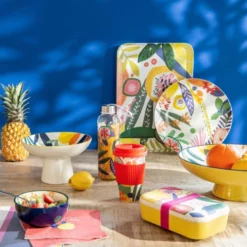 Maisons Du Monde Assiettes Assiette Plate En Porcelaine Multicolore Imprimée - Lot De 2 -Assiettes Soldes Magasin assiette plate en porcelaine multicolore imprimee 1000 8 21 205062 2