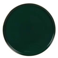 Maisons Du Monde Assiettes Plates Assiette Plate En Porcelaine Verte Et Dorée - Lot De 6