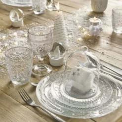 Maisons Du Monde Assiettes Plates Assiette Plate En Verre D 25 Cm - Lot De 6 -Assiettes Soldes Magasin assiette plate en verre d 25 cm 1000 16 15 43010696 9