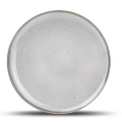 ONA Assiettes à Dessert Assiette Plate Gris Ø 19,5cm - Lot De 4
