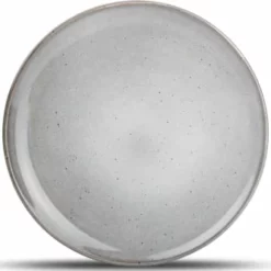 ONA Assiettes Plates Assiette Plate Gris Ø 26cm - Lot De 4