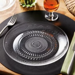 Luminarc Assiettes Plates Assiette Plate Transparente D25cm -Assiettes Soldes Magasin assiette plate transparente d25cm 3