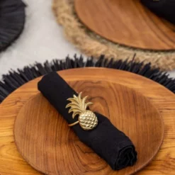 Bazar Bizar Assiettes Plates Assiette Ronde En Bois De Teck Extra Petite -Assiettes Soldes Magasin assiette ronde en bois de teck extra petite 3