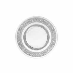 Wadiga Assiettes Plates Assiette Transparente Verre à Motifs Romance - 25x25x2cm