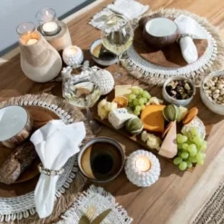 Bazar Bizar Assiettes Plates Grand Plat Rond En Bois De Teck -Assiettes Soldes Magasin grand plat rond en bois de teck 2