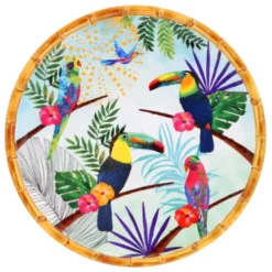 Les Jardins De La Comtesse Assiettes Plates Grande Assiette Plate En Mélamine 28 Cm Imprimé Toucans