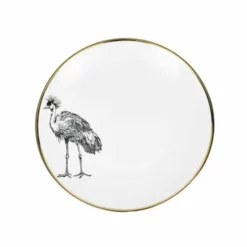 Lo De Manuela Assiettes Plates Grande Assiette Porcelaine De Limoges Grue 26,5 Cm