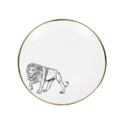 Lo De Manuela Assiettes Plates Grande Assiette Porcelaine De Limoges Tigre 26,5 Cm