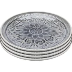 Kare Design Assiettes Plates Lot 4 Bols, 4 Tasses, 4 Assiettes D27, 4 Assiettes D21 En Grès Gris -Assiettes Soldes Magasin lot 4 bols 4 tasses 4 assiettes d27 4 assiettes d21 en gres gris 2