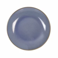 Trend'up Assiettes à Dessert Lot De 6 - Assiette à Dessert 21 Cm En Grès Bleu