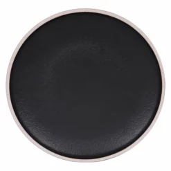 Table Passion Assiettes à Dessert Lot De 6 - Assiette à Dessert 22 Cm En Grès Noir