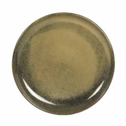 Table Passion Assiettes à Dessert Lot De 6 - Assiette à Dessert 22 Cm En Grès Vert