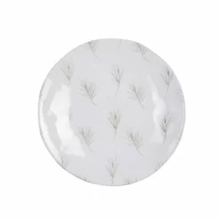 Table Passion Assiettes à Dessert Lot De 6 - Assiette à Dessert Hawaï Vert 23 Cm En Grès Blanc