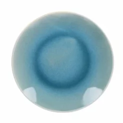 Trend'up Assiettes à Dessert Lot De 6 - Assiette à Dessert Lagon 21 Cm En Grès Bleu