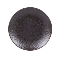 Table Passion Assiettes Creuses Lot De 6 - Assiette Creuse 22 Cm En Faïence Noir