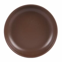 Table Passion Assiettes Creuses Lot De 6 - Assiette Creuse Chocolat 22 Cm En Grès Marron