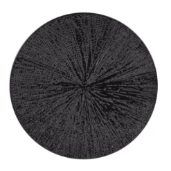 Table Passion Assiettes Plates Lot De 6 - Assiette Plate 27 Cm En Grès Noir