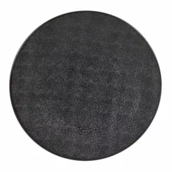 Table Passion Assiettes Plates Lot De 6 - Assiette Plate 27 Cm En Grès Noir