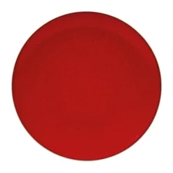 Table Passion Assiettes Plates Lot De 6 - Assiette Plate 27 Cm En Grès Rouge