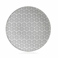 Table Passion Assiettes Plates Lot De 6 - Assiette Plate Chloé 27 Cm Anthracite En Grès Gris