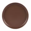 Table Passion Assiettes Plates Lot De 6 - Assiette Plate Chocolat 26 Cm En Grès Marron