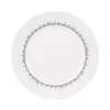 Table Passion Assiettes Plates Lot De 6 - Assiette Plate Gris 27 Cm En Porcelaine Blanc
