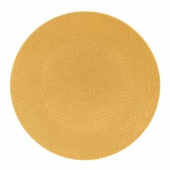 Table Passion Assiettes Plates Lot De 6 - Assiette Plate Safran 27 Cm En Grès Jaune