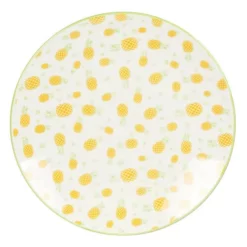 Table Passion Assiettes Plates Lot De 6 - Assiette Plate Tropic 27 Cm En Porcelaine Multicolore