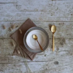 OGO Living Assiettes Creuses Lot De 6 Assiettes Coupes En Grès Gris 15,5cm -Assiettes Soldes Magasin lot de 6 assiettes coupes en gres gris 15 5cm 4