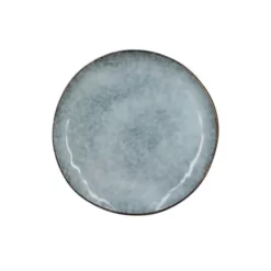 OGO Living Assiettes Plates Lot De 6 Assiettes Desserts En Grès Bleu 20,5cm