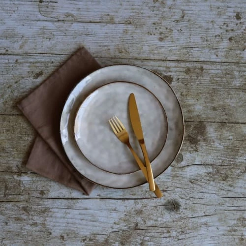 OGO Living Vaisselle De Noël Lot De 6 Assiettes Desserts En Grès Gris 20,5cm 2 OGO Living Vaisselle De Noël Lot De 6 Assiettes Desserts En Grès Gris 20,5cm – Image 2