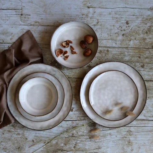 OGO Living Vaisselle De Noël Lot De 6 Assiettes Desserts En Grès Gris 20,5cm 3 OGO Living Vaisselle De Noël Lot De 6 Assiettes Desserts En Grès Gris 20,5cm – Image 3
