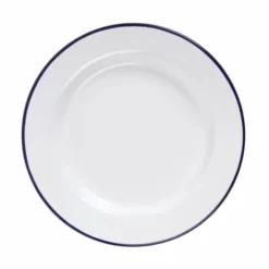 Olympia Lot De 6 Assiettes Plates Acier émaillé Ø 245 Mm