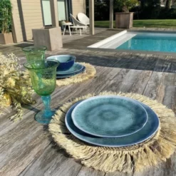 Now’s Home Lot De 6 Assiettes Plates Bleues 5 Now’s Home Lot De 6 Assiettes Plates Bleues -Assiettes Soldes Magasin lot de 6 assiettes plates bleues 1
