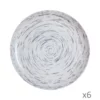 Luminarc Lot De 6 Assiettes Plates Stratis Grises 25cm