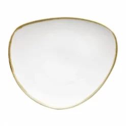 Olympia Kiln Assiettes Plates Lot De 6 Assiettes Triangulaires Couleur Craie Ø 230mm