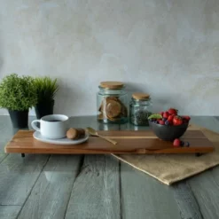 OGO Living Vaisselle De Noël Planche De Présentation En Bois D'acacia 65cm -Assiettes Soldes Magasin planche de presentation en bois d acacia 65cm 3