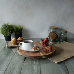 OGO Living Assiettes De Présentation Planche De Présentation En Bois D'acacia D35cm -Assiettes Soldes Magasin planche de presentation en bois d acacia d35cm 3